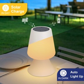 HvaJvny Bedside Table Lamp for Bedroom, Cordless Solar Table Lamp Rechargeable, Small Table Lamps Decorative for Nightstand/Living Room/Dorm