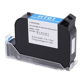 Ymiko Cartucho de Impresora Portátil HT01, Tinta Solvente de Secado Rápido de 42 Ml para 1200 Páginas, Impresión Clara, Colores Brillantes, Fácil de I