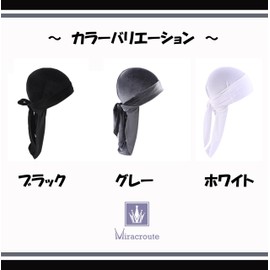 Miracroute Velvet Fabric Durag Hip Pop Dance DU-RAG Black White Hiphop Costume Velvet Glossy, Black