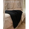 YnM Chunky Throw Blanket, Medium-Weight, Hand Knitted, Skin Friendly, Ventilated