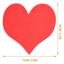 Operitacx Book Cover Fabric 100 Pieces Heart Cut-Outs Paper Heart Shape for Cards for Valentine's Day Crafts for Classroom Pin Board School Craft Projects