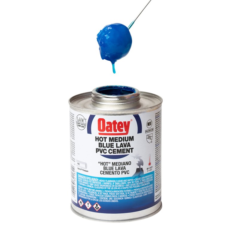 Oatey 32160, 8 OZ. PVC Blue Lava HOT Medium Bodied
