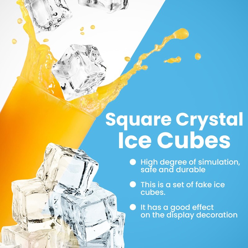 FEIQIAO Transparent Artificial Ice Cubes Plastic Ice Stone Diamond Crystals