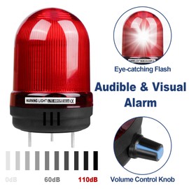 Sump Pump Alarm, High Water Leak Detection, with 110dB Loud Alarm and LED Indicator, 10ft Probe Cable, Suitable for Indoor/Outdoor Systems in Basements, Septic Tanks, and Sumps