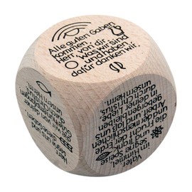 GICO 5983 Wooden Prayer Cube Table Prayers for Children and Adults Baptism Communion
