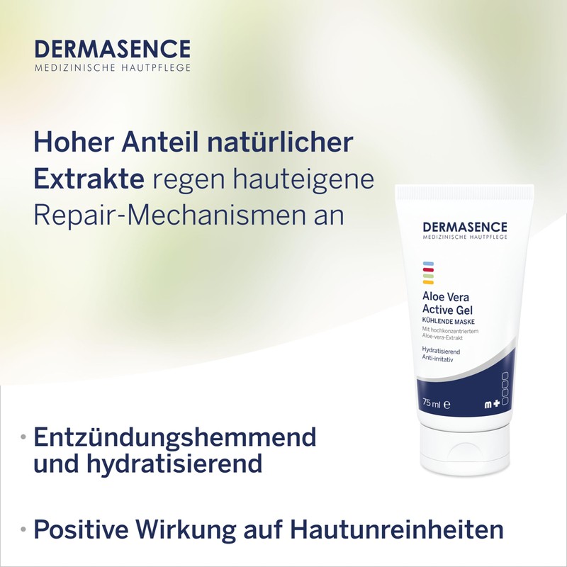 DERMASENCE Aloe Vera Active Gel, 75 ml - Moisturising and
