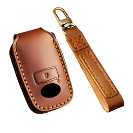 Daihatsu Exclusive Smart Key Case, Key Holder, Leather Material, Key Cover, Stylish, For Toyota, Rocky, Tuft, Tall, Atley, Rumi, Hijam, Jumbo, 2020, For Cars, Scratch-Resistant, Braun