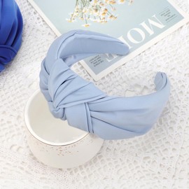 DRESHOW Headbands for Women Girls Knotted Elastic Hair Band Fashion Fabric Hairbands Cute Top Knot Head Band