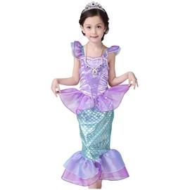 CREDIBLE F5090 Princess Dress, Children, Cosplay, Costume, Costume, Recitals, Halloween, Mermaid, 39.4 inches (100 cm)