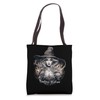 Feeling Wicked: Beautiful Witch With Scary Haunted Skulls Tote Bag