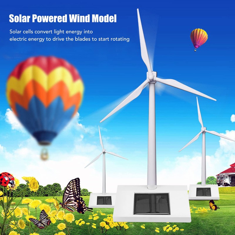 VBESTLIFE Mini Solar Windmill Toy, Educational Science Teaching Desk Windmill