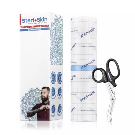 Steri+Skin Tattoo Aftercare Transparent Adhesive Bandage -10.2 X 2 yard Roll New No Box