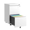 2 Drawer Metal Mobile File Cabinet Fully Assembled Rolling File