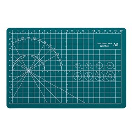 Cutter Mat, 1 Piece Underlay, a5, Hand Use, Cut Resistant, Rounded Edges, Thick, Cutting Mat, Work Mat, A5 Cutter Mat, Cutting Board for Learning, Crafting, Engraving, Cutting Paper (Green)