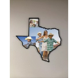 3D Printed US PHOTO MAP - TEXAS FRAME . 3D Printed 10x 10 inch,Travel Memory Map ...