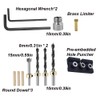 TopHomer 3-in-1 Pocket Hole Jig Kit, Drilling Template Self-Centering for