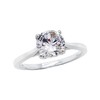 Elegant Sterling Silver Solitaire CZ Engagement Ring (Medium)