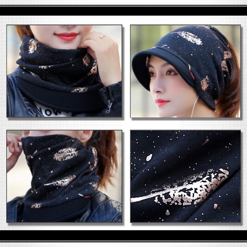 White Fang CA375 Women's Knit Hat, With Brim, Feather, Feather,