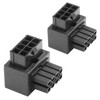 ELFJMZP ATX 8-pin Female to 8-pin Male 90-Degree Angle Connector