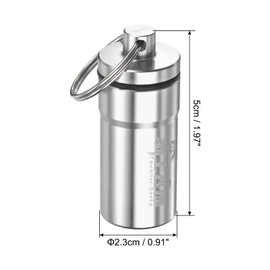 PATIKIL Portable Dart Accessories Storage Box Aluminum Dart Soft Tip Storage Case Holder with Key Ring Dart Flight Protector O Ring Silver Tone, Modern