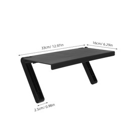 TEHAUX Tv Stand Router Wall Mount Bracket Shelving Monitor Router Holder WiFi Router Bracket Cabinet Tv Top Rack Shelf Console Riser Can Organizer Tv Bracket Router Rack Plastic Black