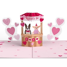 Lovepop Love Pop-Up Card for Her and Him - 3D Greeting Cards for Boys, Girls, Men, Women - Love You Furever Dog Kisses - 5" x 7" Card - Blank Note Card & Envelope Included