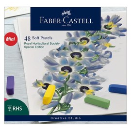 Faber Castell Creative Studio Soft Pastels, RHS Special Edition Multicoloured, Set of 48 Half Sticks, For Art, Craft, Drawing, Sketching, Home, School, University, Colouring