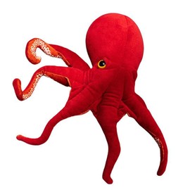 Champracer Octopus Cuddly Toy, Reversible Octopus Plush Stuffed Toy, Soft and Comfortable Octopus Cushion, Gifts for Children, Boys and Girls, Octopus Toy (75 cm, Red)