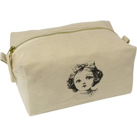 'Vintage Doll Portrait' Canvas Wash Bag/Makeup Case (CS00042879)