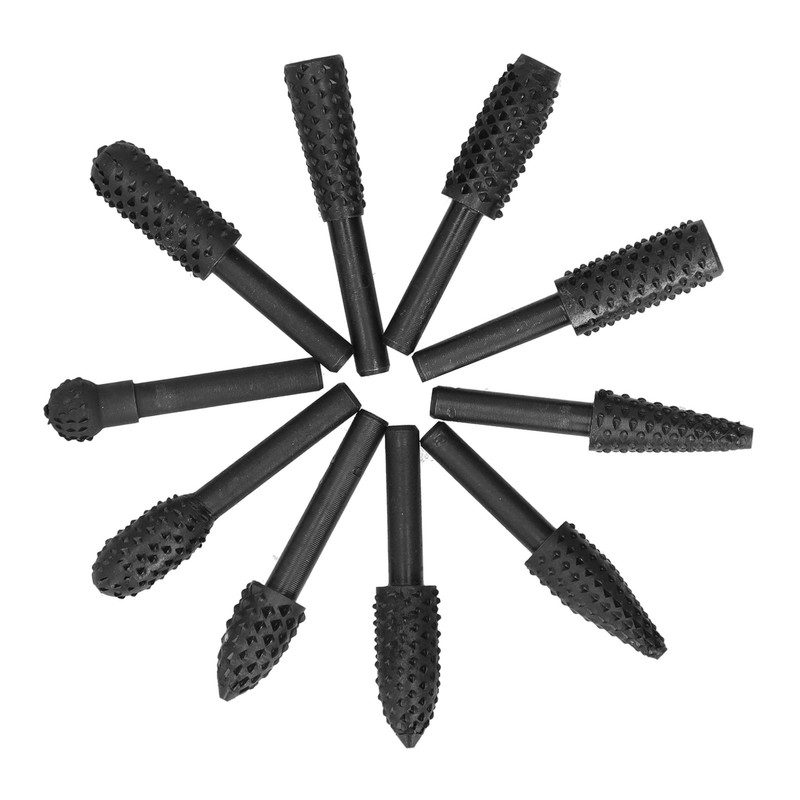 10Pcs Carving Bit Set Electric Rotatable Efficient Multifunctional Grinding Head