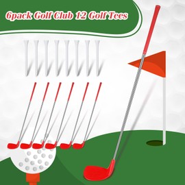 Realspring 6 Pack 36" Backyard Golf Club Set with Oversize Heads Right Hand Golf Club for Home Backyard Bucket Game Chipping Clubs Outdoor Indoor Training Practice Gift