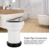 Toilet Drain Pipe Adapter, 4.3in PP Rubber Heighten Toilet Connection