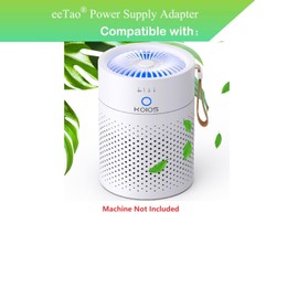 eeTao 5V 2A USBC AC/DC Adapter Compatible with KOIOS P40 H13 True HEPA Filter Air Purifiers Small Air Cleaner DC5V 2000mA 5VDC 5.0V 2.0A Power Supply Cable Cord