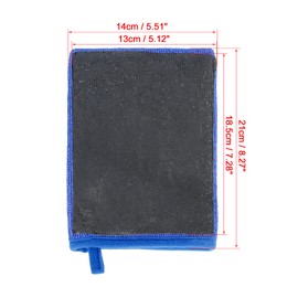 X AUTOHAUX 2pcs Auto Clay Mitt Glove Detailing Cleaning Wash Mitt Blue 21x14cm