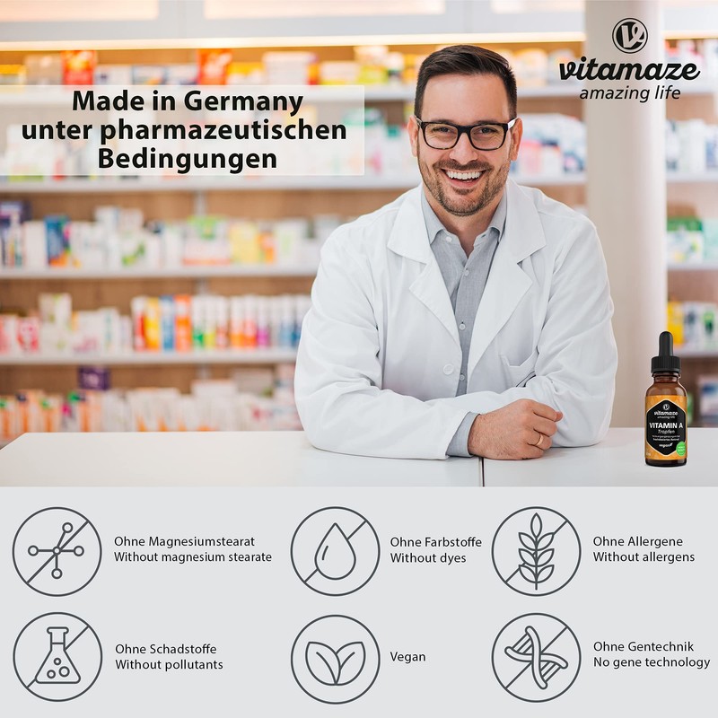 Vitamin A Drops 5000 IU High Strength per Daily Dose,