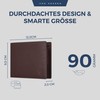 VON HEESEN Men's Leather Wallet with RFID Protection - Genuine