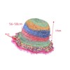 YIRANJIA Women's Crochet Bucket Hat - Cute Colorful Striped Knit,