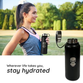 RS Industries Insulated Water Bottle - Stainless Steel Water for Sports, Gym, Work, Travel, Camping & Hiking - Metal Water Bottle with Leak Proof Lid - Cold & Hot Water Bottle