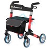 ProTraverse Foldable Rollator Walker with Seat, Standard Height Lightweight Rollator