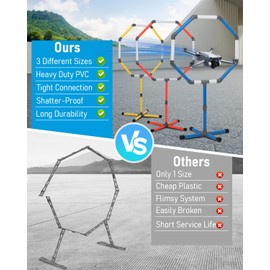Drone Obstacle Course Kit, Includes 3 Different Hoop Sizes, Professional RC FPV Racing Training Set for Kids & Adults, Portable Game Loop Gate System with Separate Storage Bag