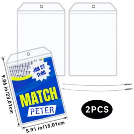 2Pcs Plastic Luggage Tags,Extra Large Golf Luggage Tag 9" x 6",Shipping Label Holder for Golf Bag Carnival Cruise Ships (2)