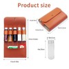 BY-J Camping Spice Kit with 5 Jars, Foldable Leather Spice