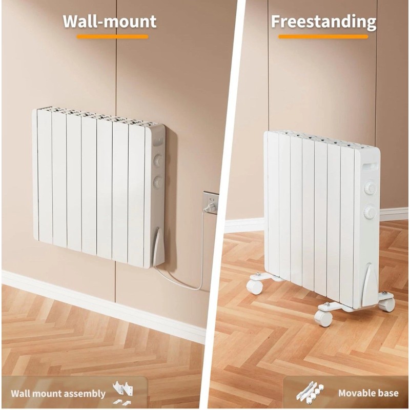 Fierscial 1500W Electric Panel Wall Heater, Plug-in Smart Convection Space