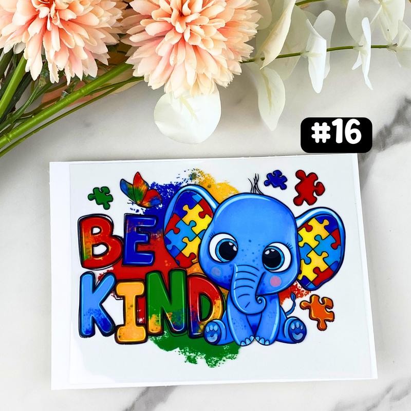 UV DTF DECALS, 4" height, Cup Decals, Cup Stickers, Cup