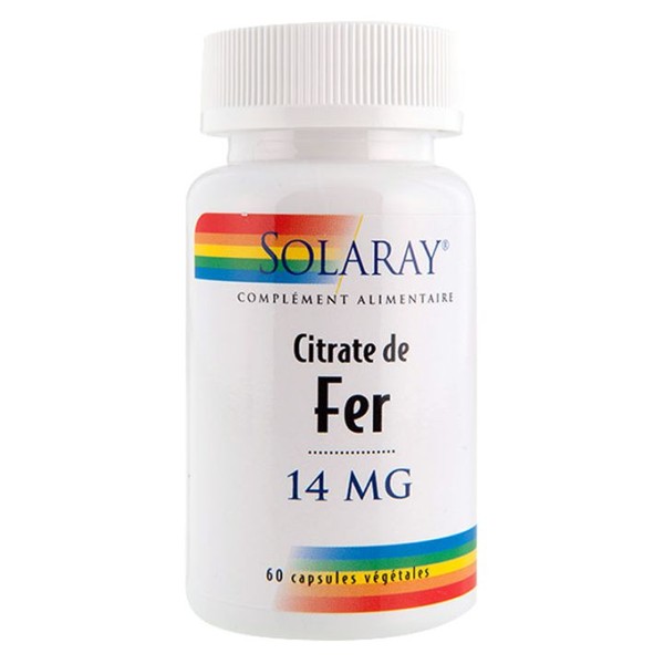 Solaray Citrate de Fer 14 mg 60 capsules