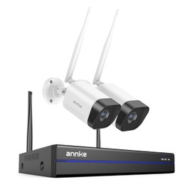 ANNKE 16-Channel Surveillance Camera System Weatherproof Bullet Cameras, Motion Alert, Email Push, 4K 16CH NVR Kit Expandable, 3MP Wireless Home Camera 2 Pcs, Night Vision, NO Hard Drive