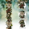 Fashionwu Gold Pre-lit Christmas Garland with Lights, 6 FT Lighted