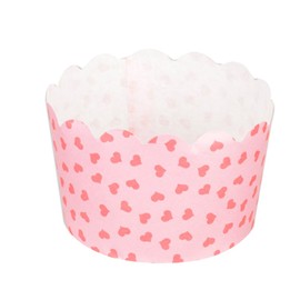 Pearl Metal D-2677 Bakegee Paper Muffin Cups, Petite Heart, Pack of 12, Outer Diameter 2.8 x Height 2.0 inches (70 x 50 mm)
