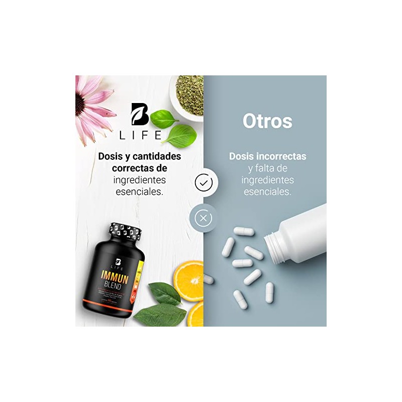B Life Fórmula con Vitamina C, Zinc, Equinácea y Ajo