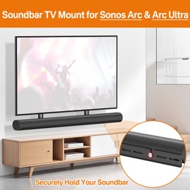 Heavy Duty Soundbar Mount for Sonos Arc Mount & Sonos Arc Ultra Mount Under TV Height Adjustable Sound Bar Easy to Install